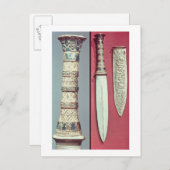 金ゴールド短剣と鞘、トゥタンカームンの宝物, c.13 ポストカード (正面/裏面)