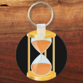 金ゴールド砂時計キーチェーン キーホルダー (正面)