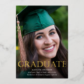 金ゴールド研究科フォトフォイルアナウンス 箔招待状 (正面)