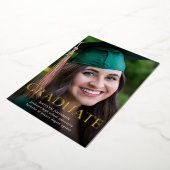 金ゴールド研究科フォトフォイルアナウンス 箔招待状 (回転した状態)