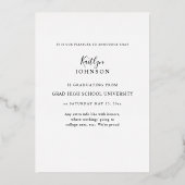 金ゴールド研究科フォトフォイルアナウンス 箔招待状 (裏面)