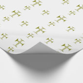 金ゴールド破壊ルックビザンチン十字架 ラッピングペーパー (角)