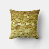 金ゴールド硬貨 クッション (裏面)