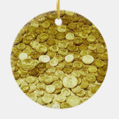 金ゴールド硬貨 セラミックオーナメント (裏面)