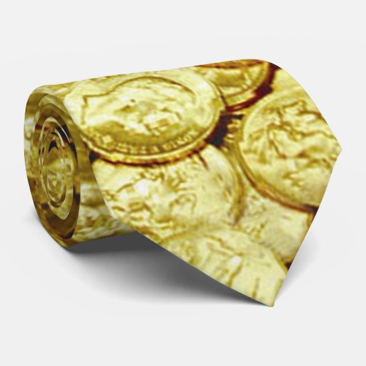金ゴールド硬貨 ネクタイ (ロール)