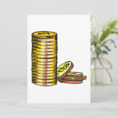 金ゴールド硬貨 招待状 (スタンド正面)