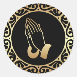 金ゴールド祈の手 ラウンドシール