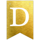 金ゴールド神祝福6文字の名前の洗礼聖餐会 バンティングフラッグ (第3の旗)