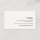 金ゴールド禅の木ホリスティックと代替健康 名刺 (裏面)