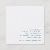 金ゴールド禅の木ホリスティックの健康と健康 スクエア名刺 (裏面)