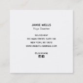 金ゴールド禅エンソヨガアンドメディテーション先生 スクエア名刺 (裏面)