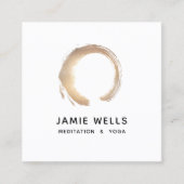 金ゴールド禅エンソヨガアンドメディテーション先生 スクエア名刺 (正面)