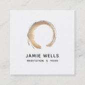 金ゴールド禅エンソヨガアンドメディテーション先生 スクエア名刺 (正面)