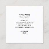 金ゴールド禅エンソヨガアンドメディテーション先生 スクエア名刺 (裏面)