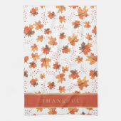 金ゴールド秋のメープル離れカスタム キッチンタオル (縦)