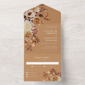 金ゴールド秋の結婚式オールインワン招待状 オールインワン招待状 (内側)