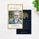 金ゴールド秋ツリー悔やみや弔慰メモリアルフォトカ感謝していード (デスク)