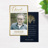 金ゴールド秋ツリー悔やみや弔慰記念写感謝してい真カード (デスク)