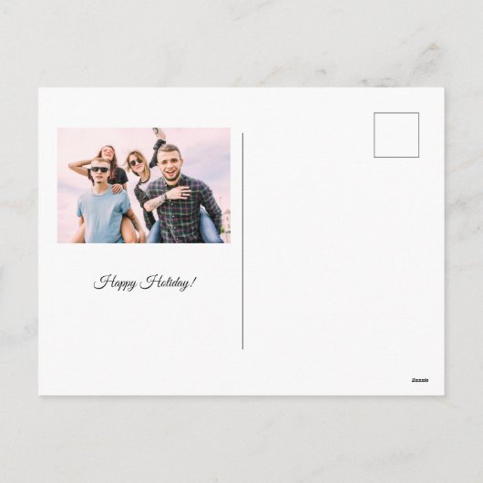 金ゴールド秋ムーン素朴フォレスト自然シカ シーズンポストカード (裏面)