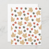 金ゴールド秋及び紅葉スクラップブック紙 (正面/裏面)