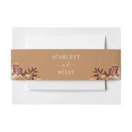 金ゴールド秋水彩植物学結婚式招待状 招待状ベリーバンド