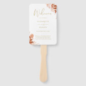 金ゴールド秋秋フローラ結婚式 プログラム ハンドファン (正面)