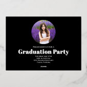 金ゴールド科モダン写真テンプレート 箔招待状 (裏面)