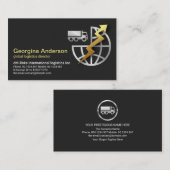 金ゴールド稲妻Silver Globe Track Logistics 名刺 (正面/裏面)