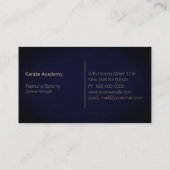 金ゴールド空手漢字名刺 名刺 (裏面)