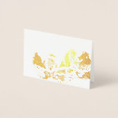 金ゴールド空白のとホワイトシーシェルの静物館 箔カード (正面)