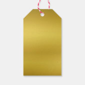 金ゴールド空白のテンプレートフェイク箔 ギフトタグ (裏面)