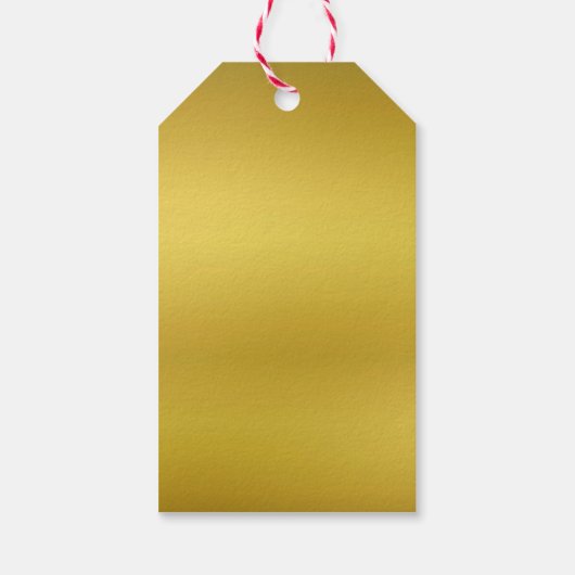 金ゴールド空白のテンプレートフェイク箔 ギフトタグ (裏面)