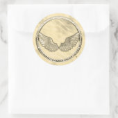 金ゴールド空白のフェイク質加工箔 ラウンドシール (バッグ)