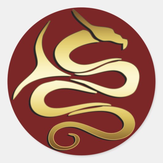 金ゴールド竜 ラウンドシール (正面)