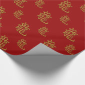 金ゴールド竜 ラッピングペーパー (角)