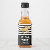 金ゴールド競走馬ダービーデイミニ リキュールボトルラベル (正面)
