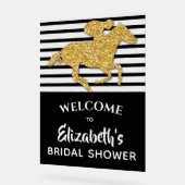 金ゴールド競走馬ダービーブライダルシャワー歓迎 アクリルサイン