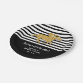 金ゴールド競走馬ブライダルシャワー ペーパープレート (アングル)