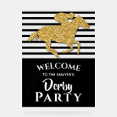 金ゴールド競走馬ブラックストライプダービーウェルカム アクリルサイン (正面)