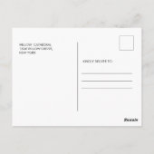 金ゴールド第一聖体写真招待状 ポストカード (裏面)