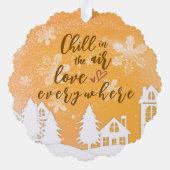 金ゴールド第1回クリスマス新おばあちゃん引用文写真 オーナメントカード (裏面)