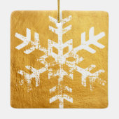 金ゴールド第1回クリスマス氏フォト夫人 セラミックオーナメント (裏面)