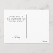 金ゴールド第1誕生日写真ありがとうはがき ポストカード (裏面)