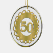 金ゴールド第50のオーナメント セラミックオーナメント (右)