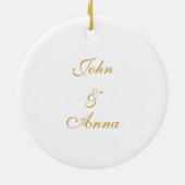 金ゴールド第50のオーナメント セラミックオーナメント (裏面)