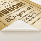 金ゴールド第80誕生祝い世界最高の素晴らしい シェルパブランケット (3/4)