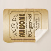 金ゴールド第80誕生祝い世界最高の素晴らしい シェルパブランケット (正面(横))