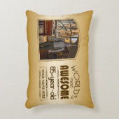 金ゴールド第85誕生日の世界最高ののカスタム写真立て アクセントクッション (正面(垂直))