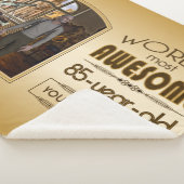 金ゴールド第85誕生日の世界最高ののカスタム写真立て シェルパブランケット (3/4)