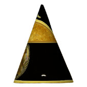 金ゴールド箔と黒の扉でイエス パーティーハット (右)